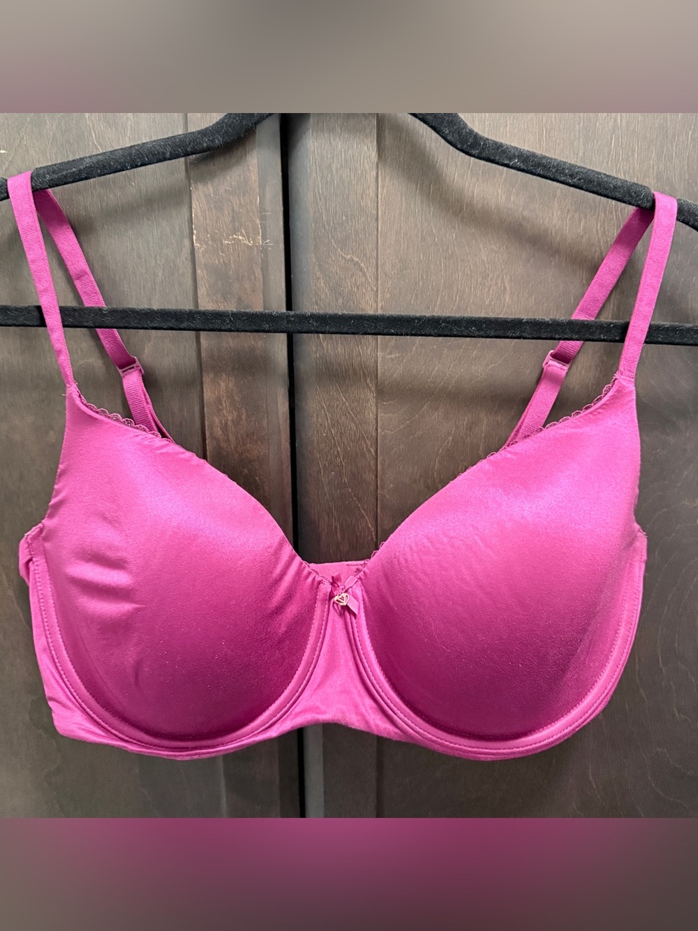 Victoria's Secret Body by Victoria Lined Demi Wine Padded Underwire Bra